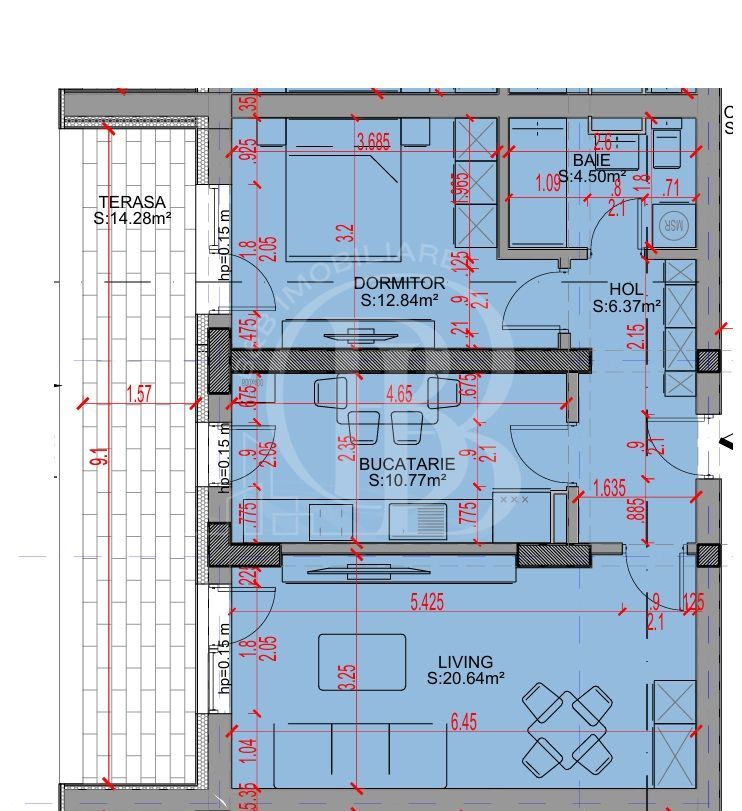 Apartament 2 camere Promo Loc Parcare Theodor Pallady - Schiță 2