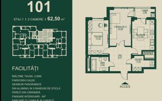 Vânzare, apartament 2 camere, complexul SEVEN Park - Ialoveni - Poză 8