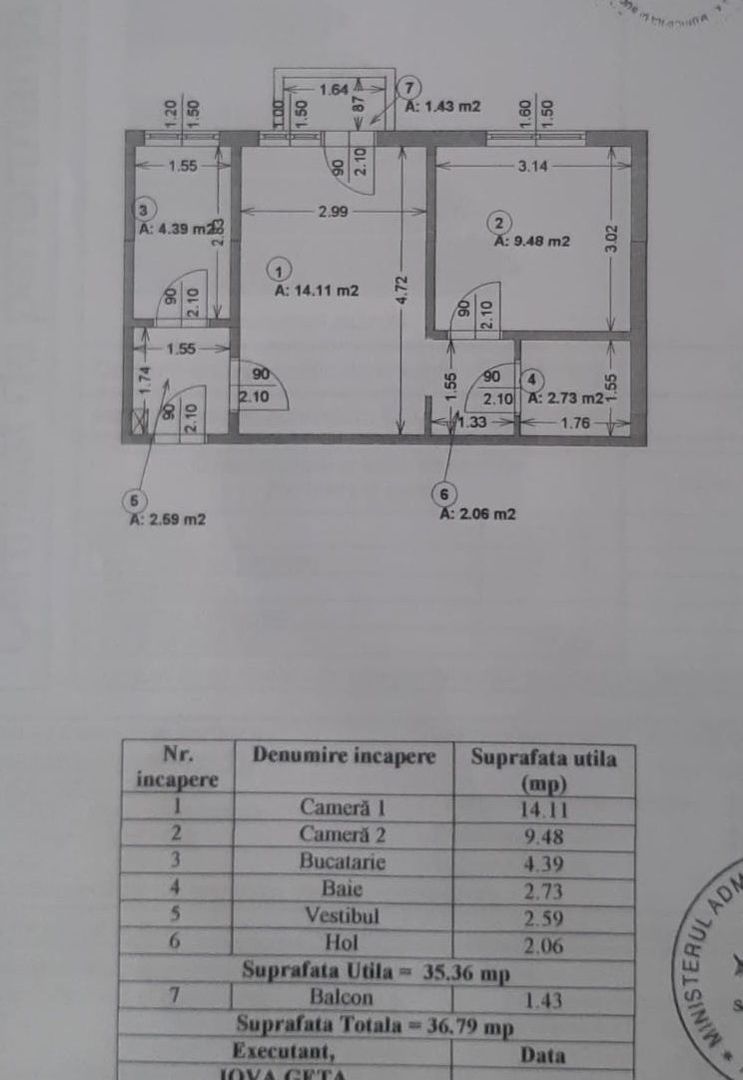 Apartament cu 2 camere - str. Luica - Poză 14