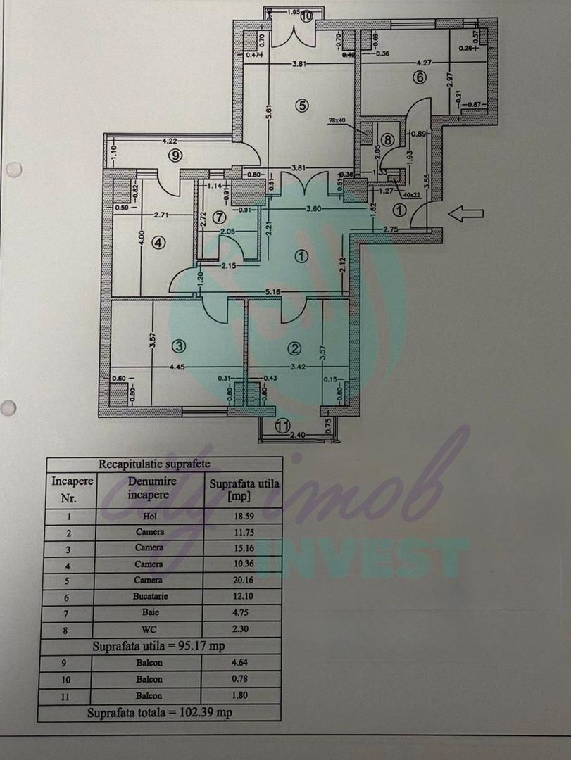 4 Camere 102 mp- Finisaje Lux-| Bloc 2002 Centrala Proprie- Octavian Goga - Poză 11