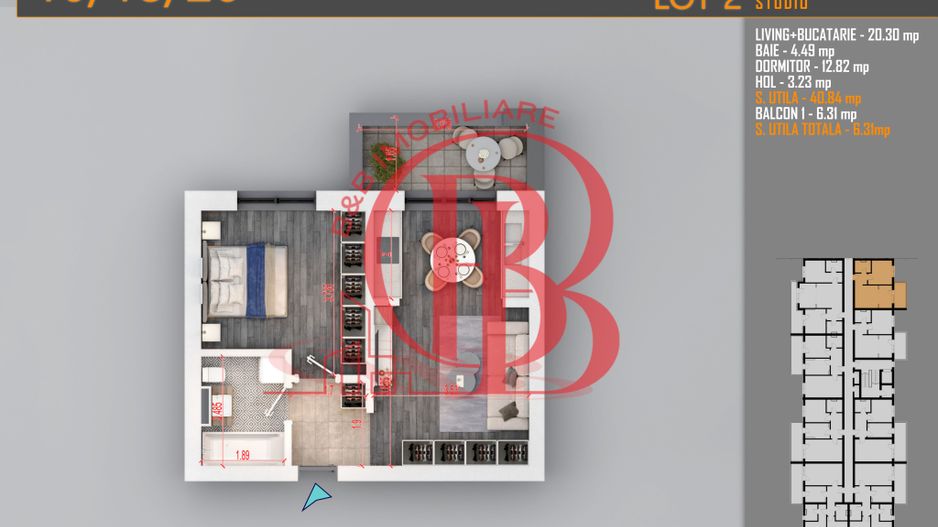 Promo-Ideal Investitie-2 camere-Theodor Pallady Metrou Teclu - Schiță 2