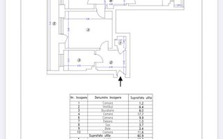 3 CAMERE | M.BRAVU - IANCULUI | METROU 3MIN | 2 BALCOANE | ETAJ 4 - Schiță 8