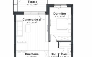 Apartament premium cu 2 camere si parcare de inchiriat - The Nest - Schiță 10