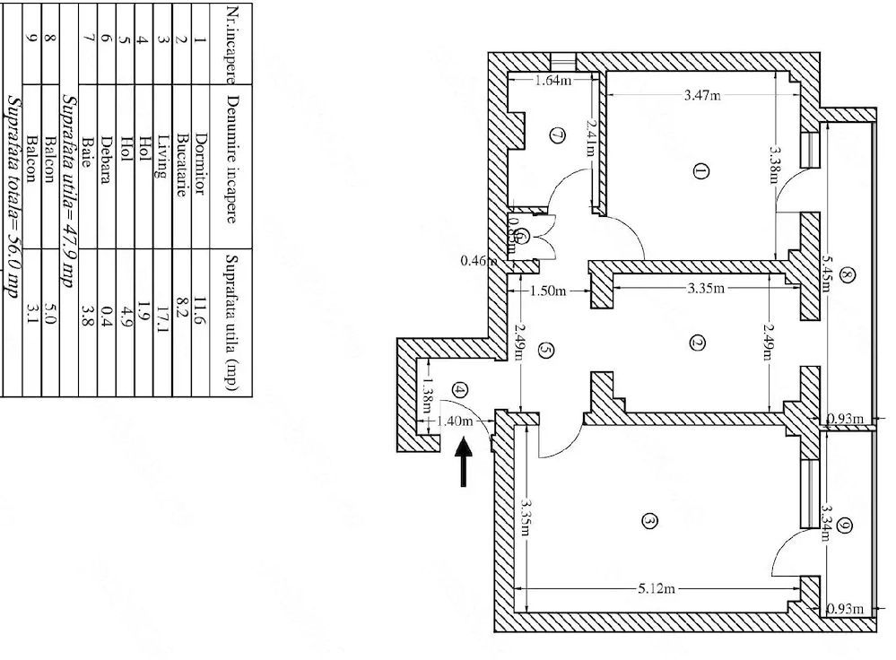 Apartament 2 Decomandate Rovine   zona Poștă Părculeț - Poză 6