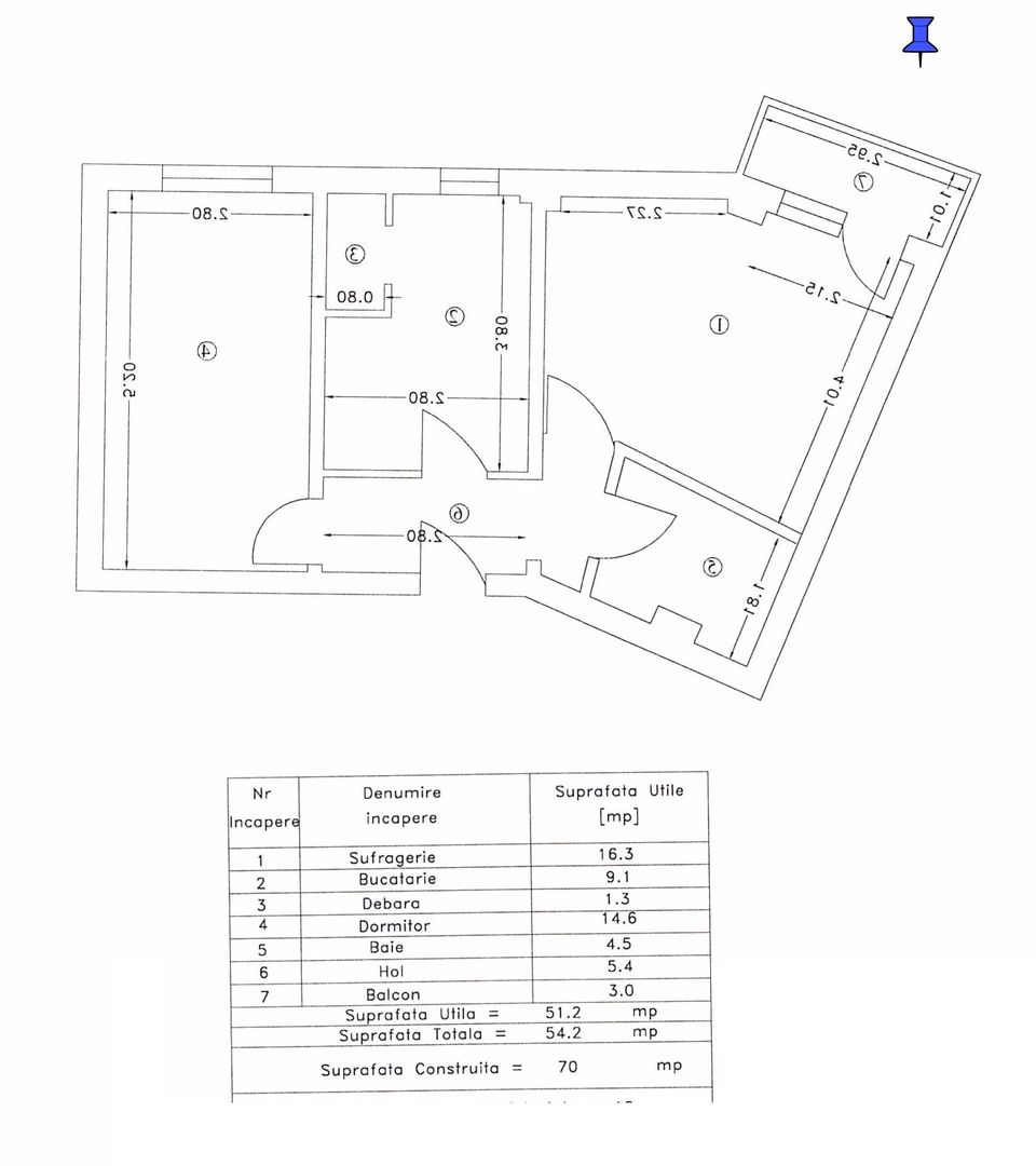 Apartament cu 2 camere, etaj 1, partial mobilat, zona GARĂ; - Poză 9