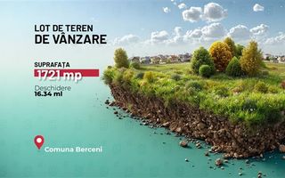 De vanzare teren intravilan, 1721 mp, deschidere ampla–Comuna Berceni - Poză 1