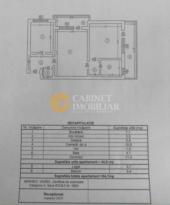 TATARASI -2 CAMERE- 54MP- ETAJ 2- LA BULEVARD - Poză 7