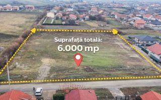Teren 6.000 mp – 3 fronturi stradale | Ideal dezvoltare rezidențială - Poză 1