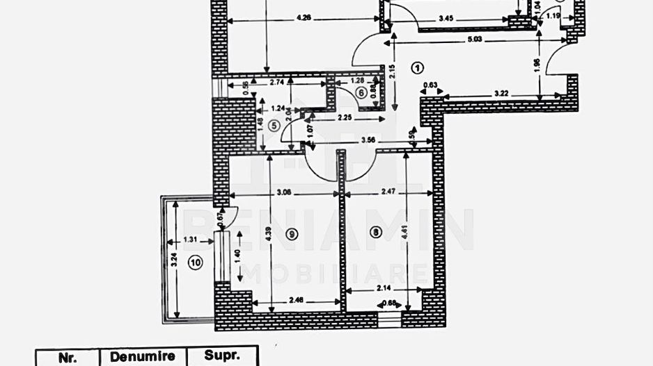 3 Decomandate- 91mp- Etaj 1- Centrala- 2 Bai- Terasa- AFI Mall - Schiță 11
