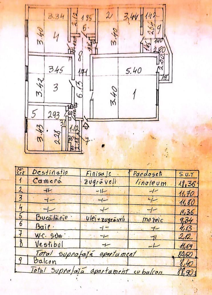 Apartament 4 camere Baneasa - Schiță 12