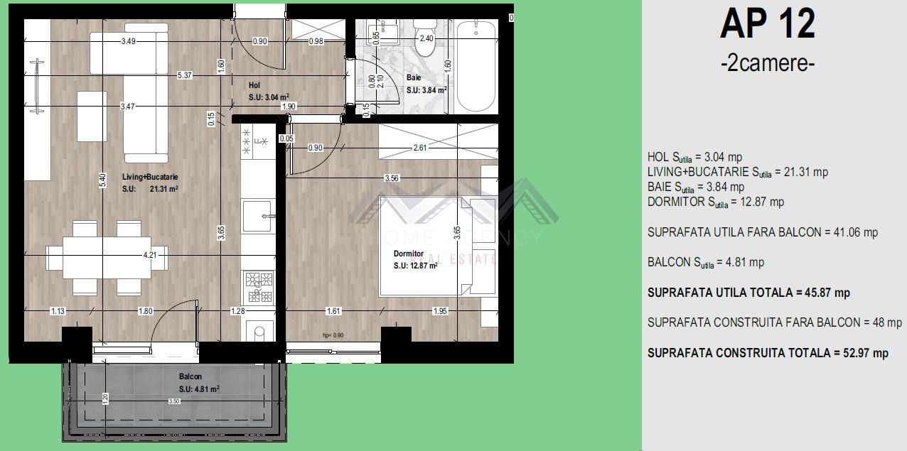 Apartament 2 camere Otopeni | comision 0 - BEST DEAL !! - Schiță 10