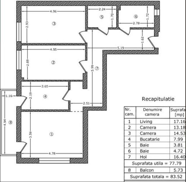3camdc.-83mp, mut. imed.-finisat complet/STB 241-str.Postalionului - Poză 1