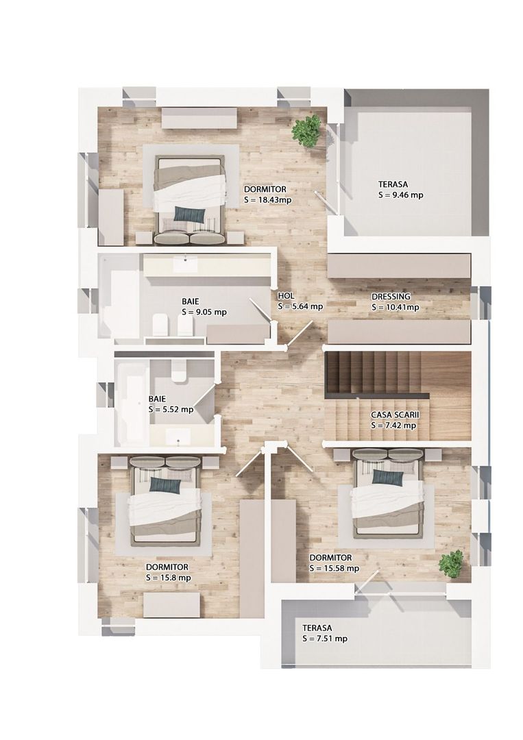 Vila individuala cu 4 dormitoare și 4 bai  |  Poluare 0  |  În NATURA - Poză 23