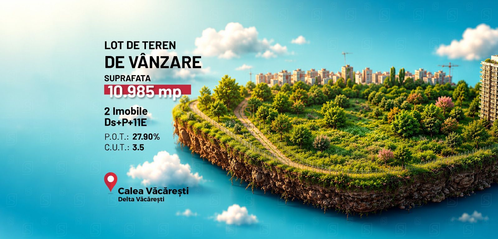 Teren cu Autorizatie | Proiect Rezidential 2S+P+11E | Calea Vacaresti - Poză 2