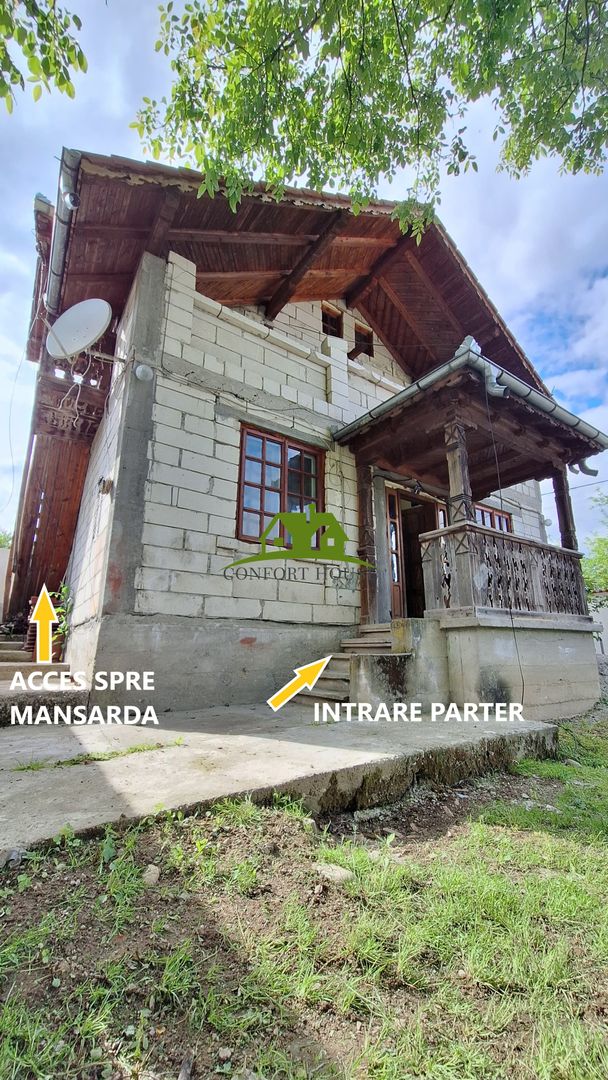 Casa P+M Lunca Bujoreni,locuibila ,imprejmuita cu gard zidit - Poză 15