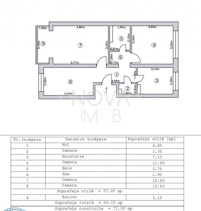 Apartament modern, 3 camere, Calea Dumbravii, Dioda - Poză 13