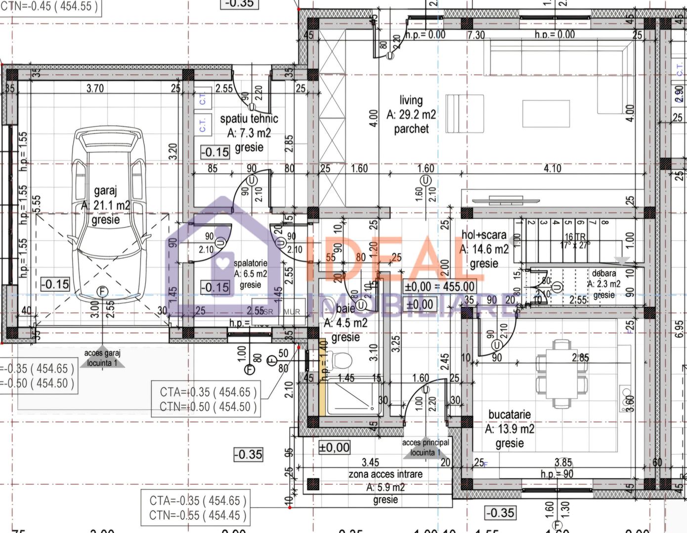Casa Individuala LA CHEIE cu garaj si 341 mp teren, in Calea Cisnadiei - Schiță 3