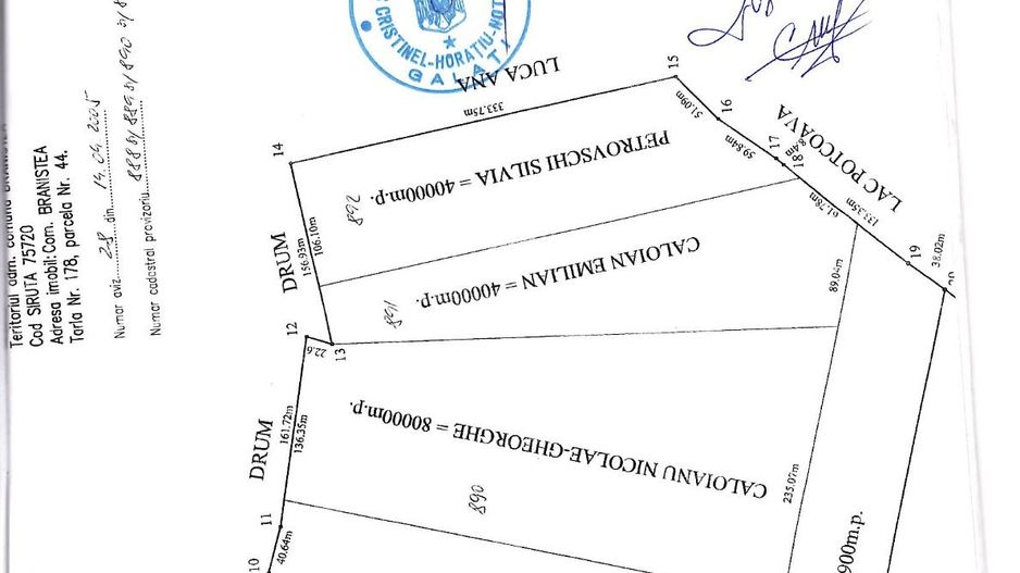 De vanzare 8 ha teren arabil extravilan Branistea, 11.000euro/ha negociabil - Poză 3