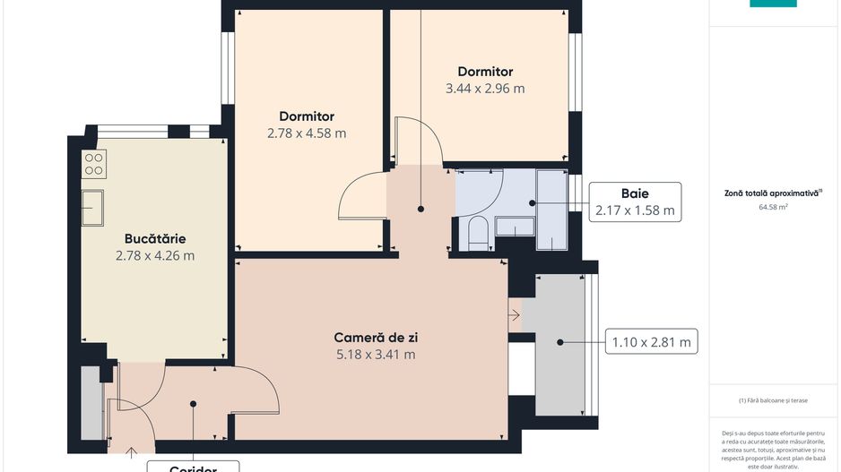 Apartament 3 Camere în Vlaicu, la Z-uri - Poză 13