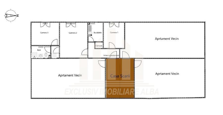 Apartament cu 3 camere de vanzare, Cetate - Poză 3
