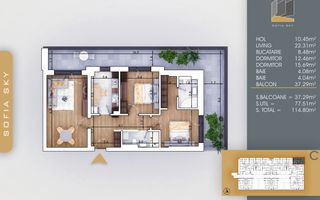 Apartament cu terasa-3 camere-7min Metrou Nicolae Teclu - Poză 2