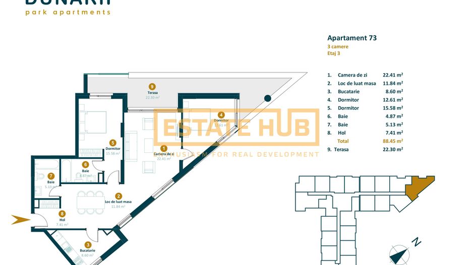 Apartament cu CF 3 camere recompartimentate in 4 camere langa viitorul Parc Est - Poză 2