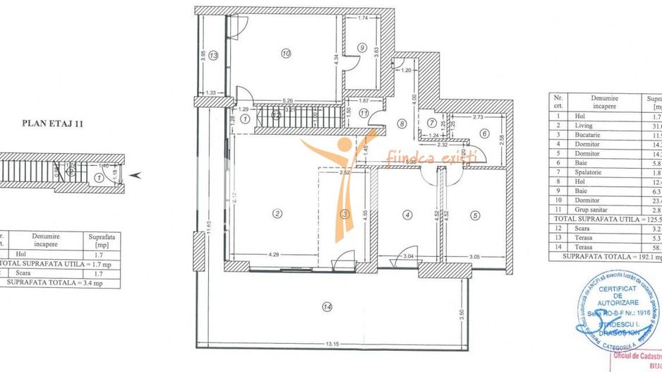 One Cotroceni Park | Penthouse 4 cam | 192mp | et 11 | 520.000 euro - Poză 20