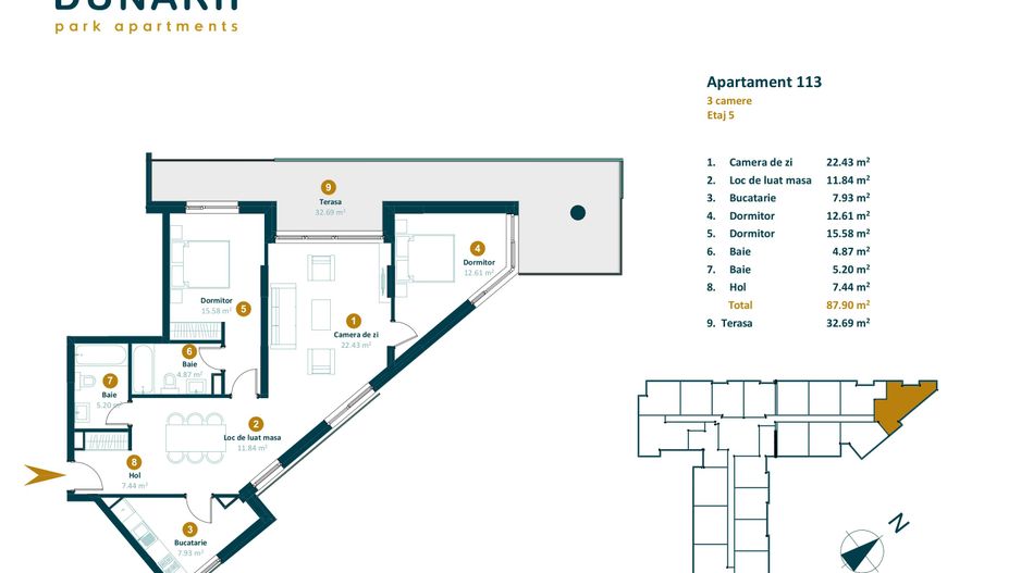 Apartament cu CF 3 camere recompartimentate in 4 camere langa viitorul Parc Est - Poză 1