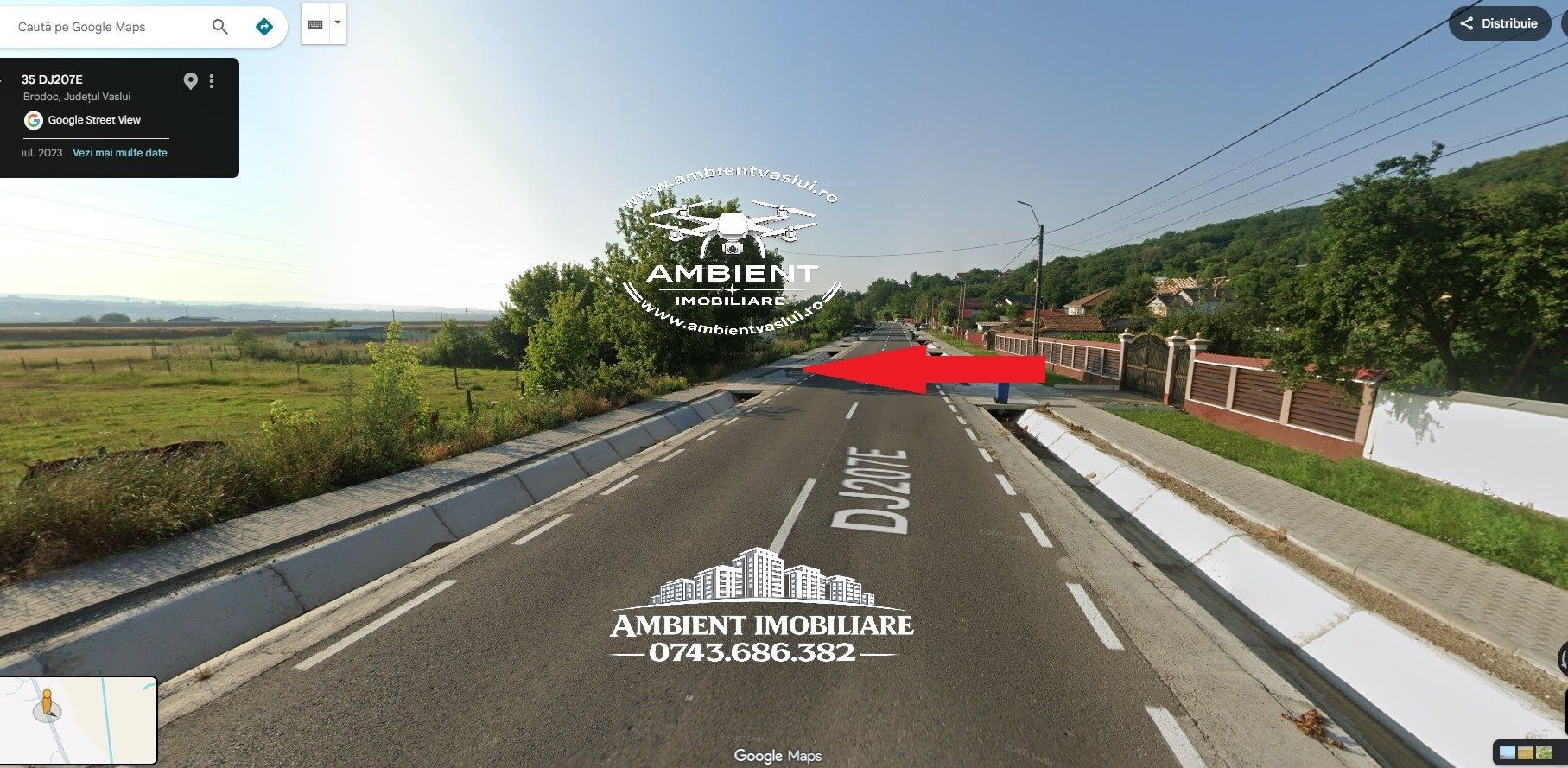 TEREN INTRAVILAN 960 mp, VASLUI zona BRODOC; - Poză 2