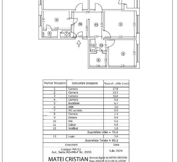 Vanzare Apartament 4 camere, Almasu Mare, Berceni. Teava Centrala in Bucatarie. - Poză 8