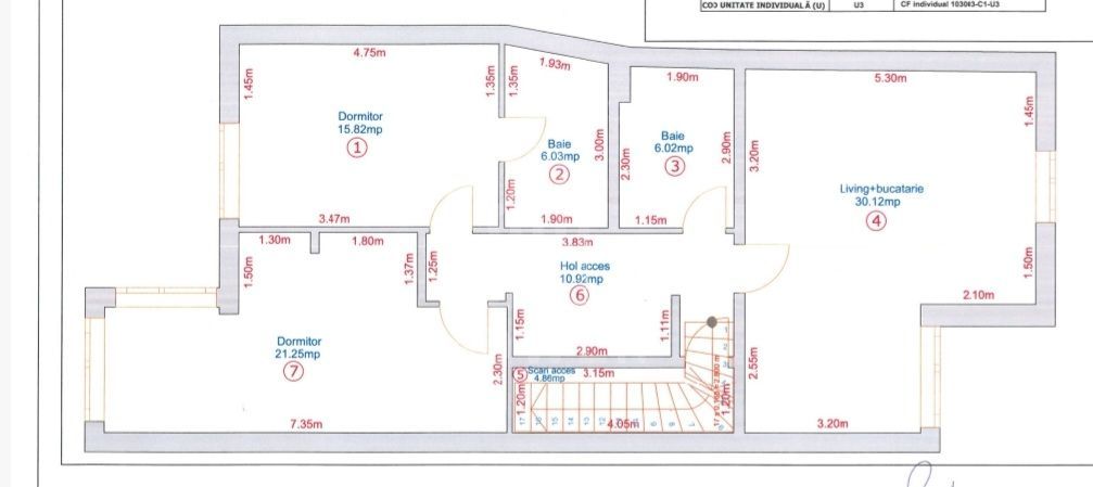 Apartament nou, 3 camere, la Vila – Zona Terezian - Poză 3