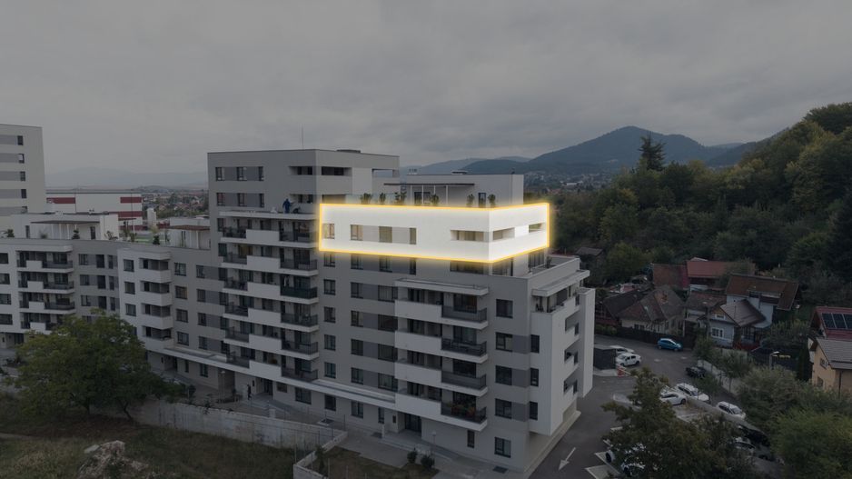 Penthouse 4 camere, 2 terase, panoramă munți și Tâmpa - Poză 31