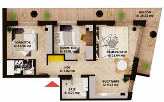 Apartament nou, 3 camere, 270 000 Euro. Comision 0. - Poză 1