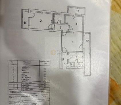 3 Camere - 67MP | Etaj 3/9 | Reabilitat | 3 Balcoane | M Grivita 10min - Schiță 14