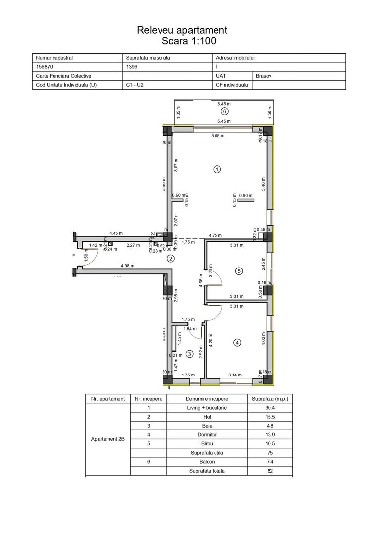 Apartament 3 camere, nou, proiect rezidenţial premium - Schiță 17