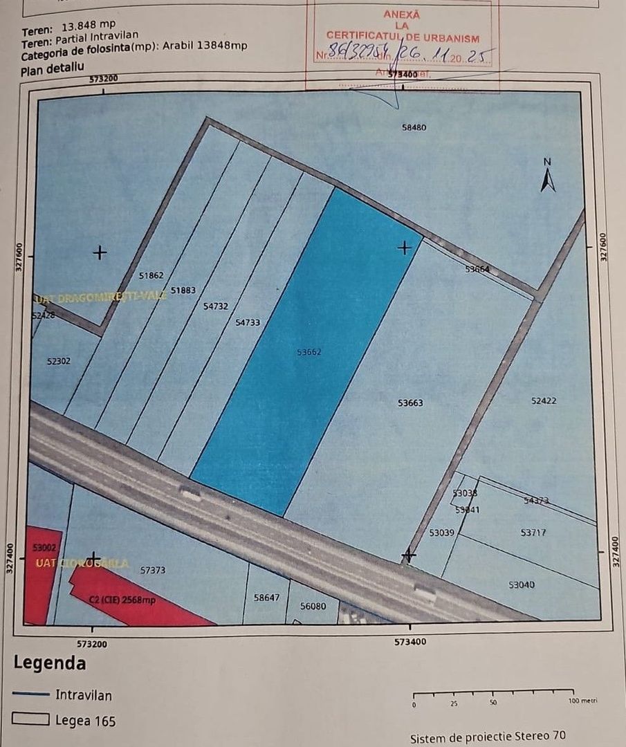 Teren Intravilan 13848 mp deschidere la A1 zona Carrefour Militari - Schiță 3