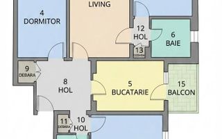 Apartament 4 camere, decomandat.  Piata Rahova - Poză 11
