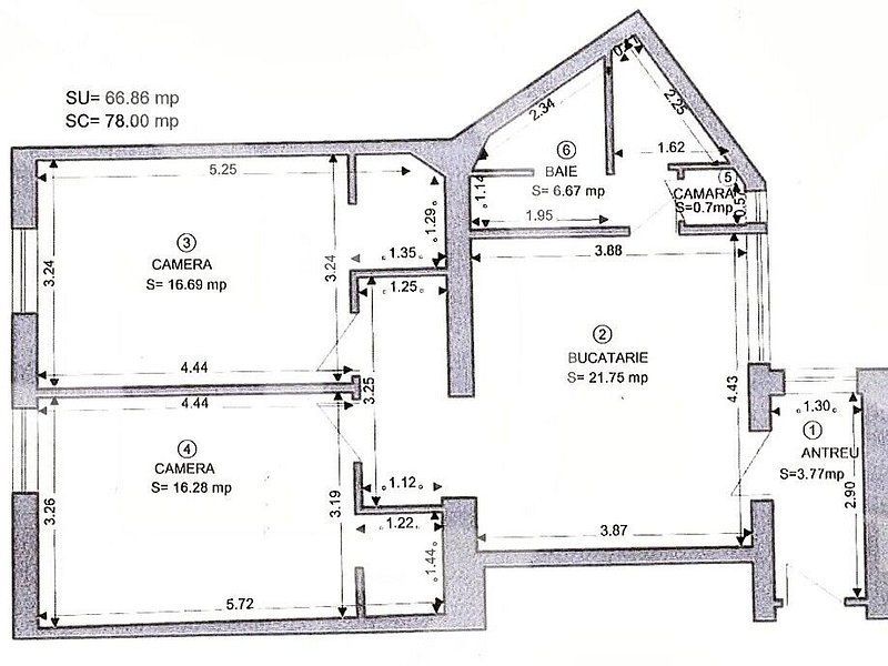 Apartament de inchiriat, 3 camere, ultacentral, la 2 min.de Piata Unirii, Oradea - Poză 10