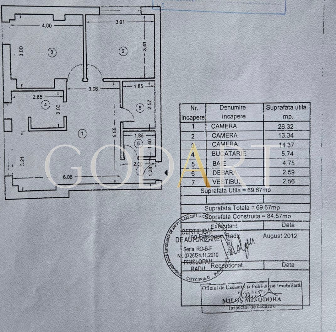 HERASTRAU | 3 CAMERE | LOC DE PARCARE - Schiță 12