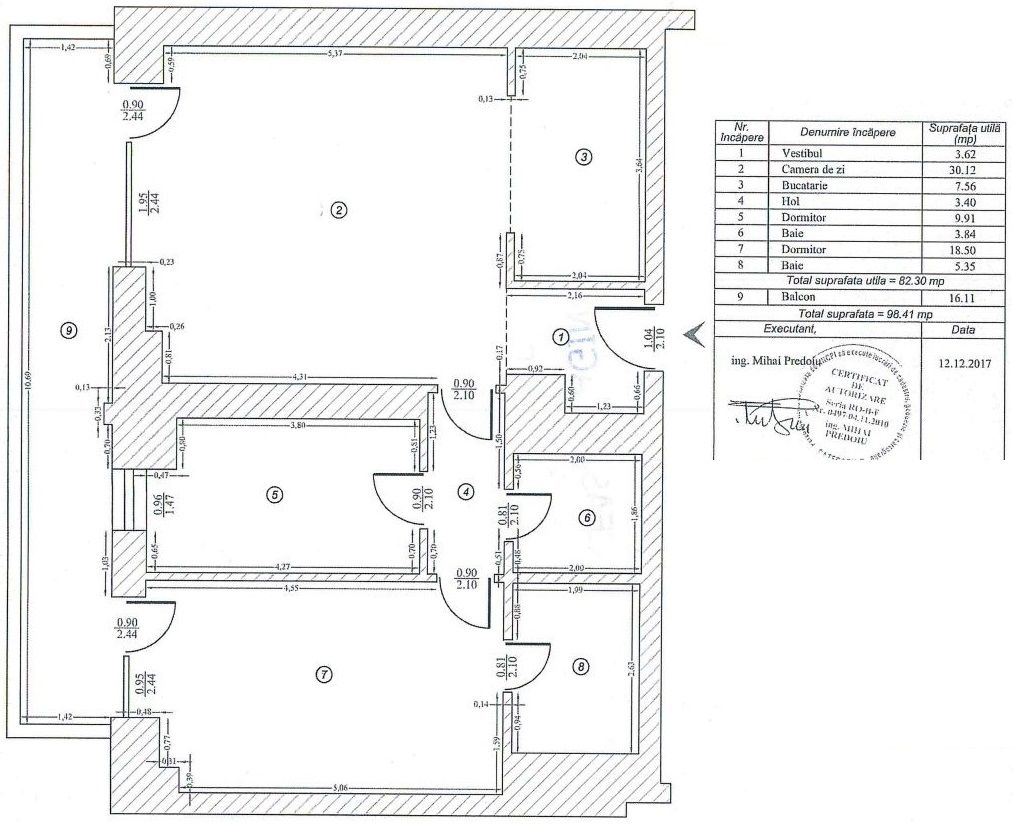 VEDERE PARC! Apartament modern cu 3 camere | terasa 16mp | garaj - Schiță 15
