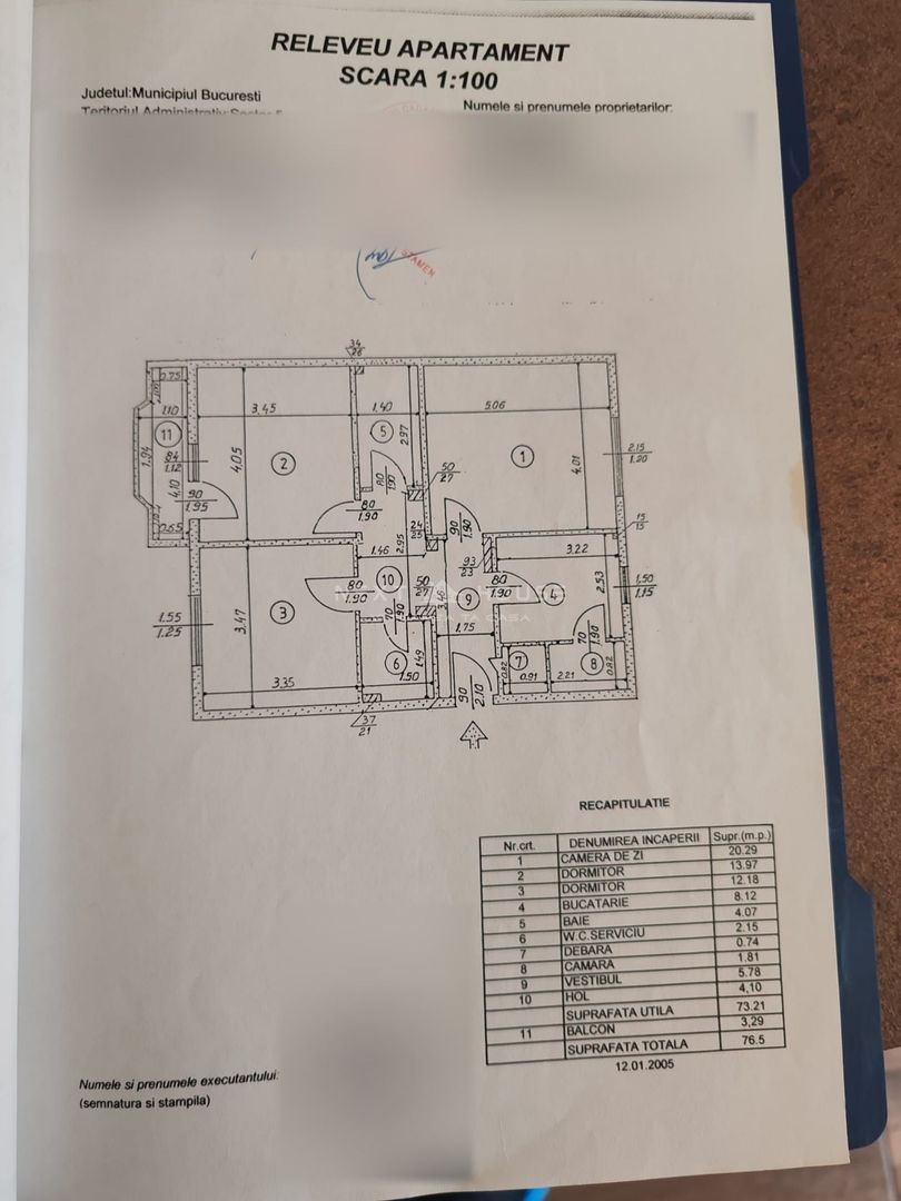 ⭐ COMISION 0% | Parcul Sebastian - 13 Septembrie | 3 Camere - Schiță 3