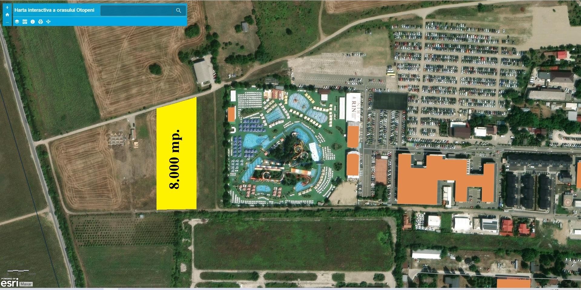 OTOPENI - Str. Nicolae Grigorescu, 8.000 mp. teren cu desch. de 53 m. - Poză 1