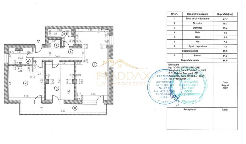 Apartament 3camere + 2 bai + 1 loc parcare I Timpuri Noi - Poză 8