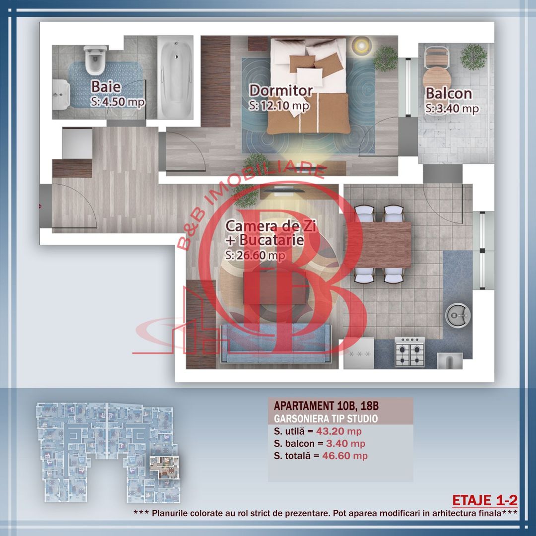 Oferta Lansare 2 camere cu terasa incalzire pardoseala - Schiță 10