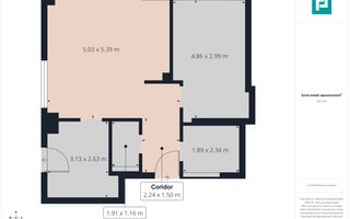 Apartament 2 camere, terasă mare, etaj 6 - Poză 6