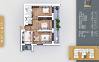 Apartament 3 camere decomandate Mutare Rapida Th. Pallady