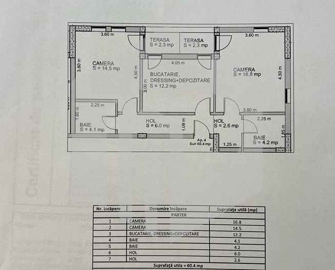Apartament 2/3 camere finisat la cheie- Proiect nou - Poză 4