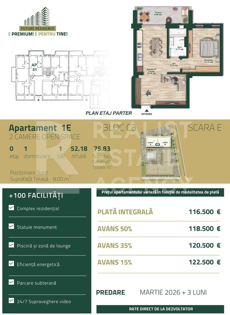 Vânzare, apartament, 2 camere, zona Torontalului, Timișoara - Schiță 8