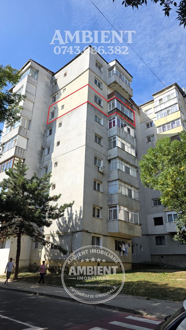 Apartament cu 2 camere, etaj 6 cu lift, VASLUI - zona CENTRU - AUROCOR; - Poză 11