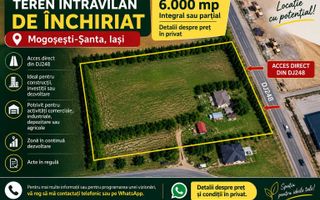 Teren intravilan de închiriat în Mogoșești-Șanta, Iași – potrivit pentru depozitare, parcare, hală sau activități comerciale - Poză 1